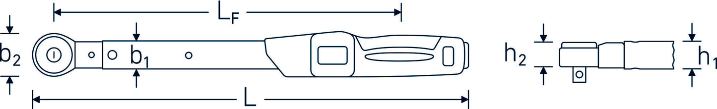 Stahlwille 96502265 730NR/65 FK-HD Torque Wrench Service Manoskop® With Fine-Tooth Ratchet