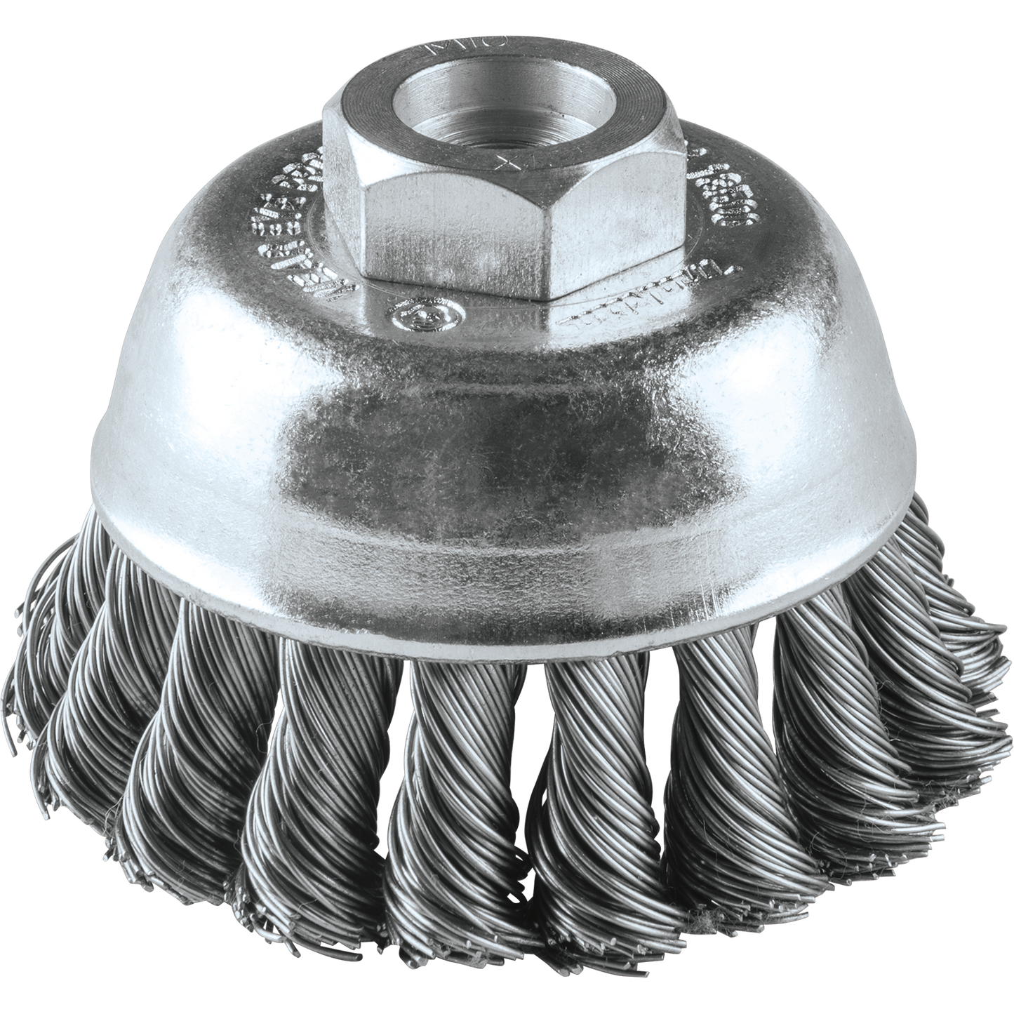 Makita A-98457 2‑3/4" Knot Wire Cup Brush, Stainless, M10 x 1.25