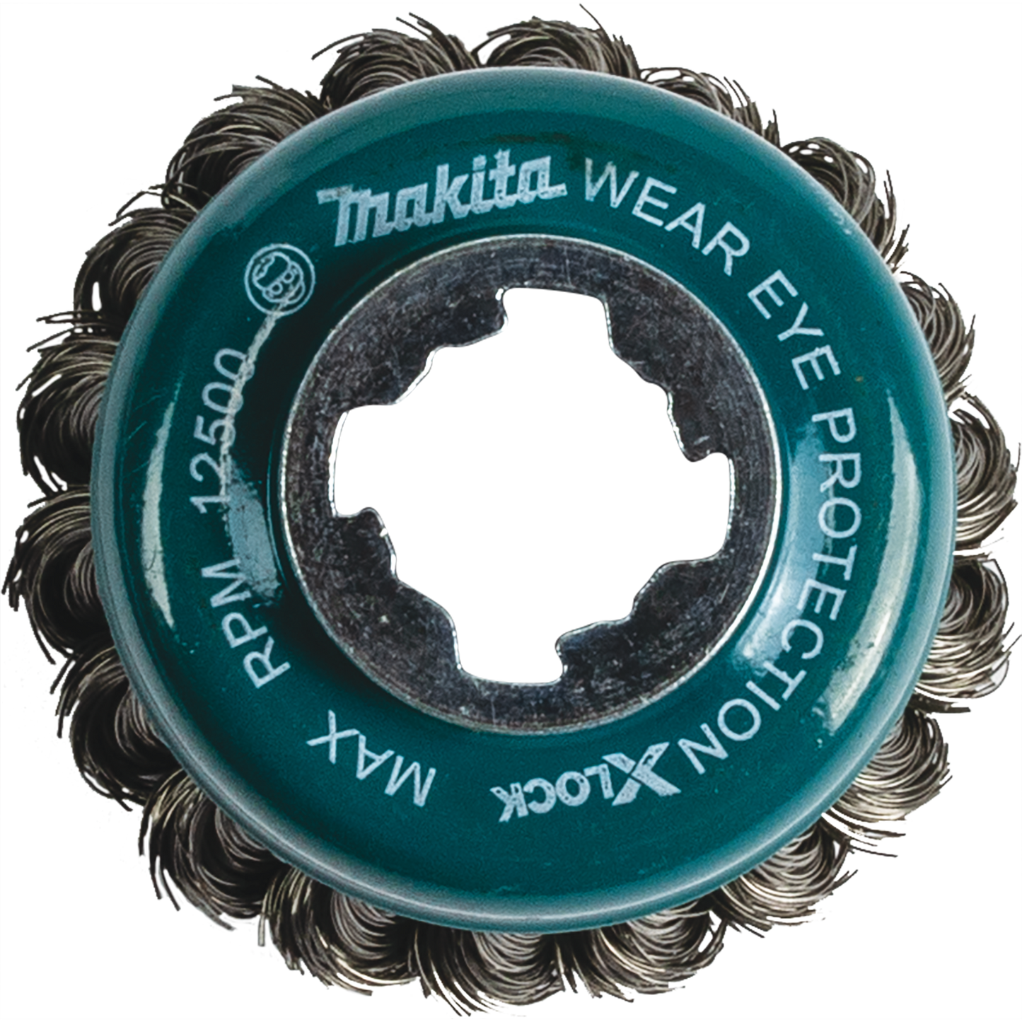 Makita D-72615 X‑LOCK 3‑1/8" Carbon Steel Knot Thin Wire Cup Brush