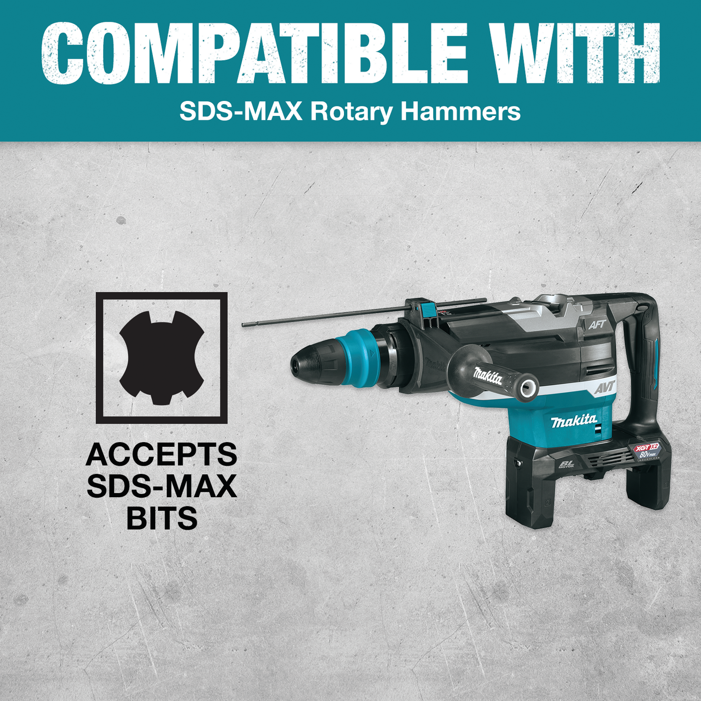 Makita B-63943 Vacuum Attachment, SDS‑MAX Dust Extraction Drill Bits