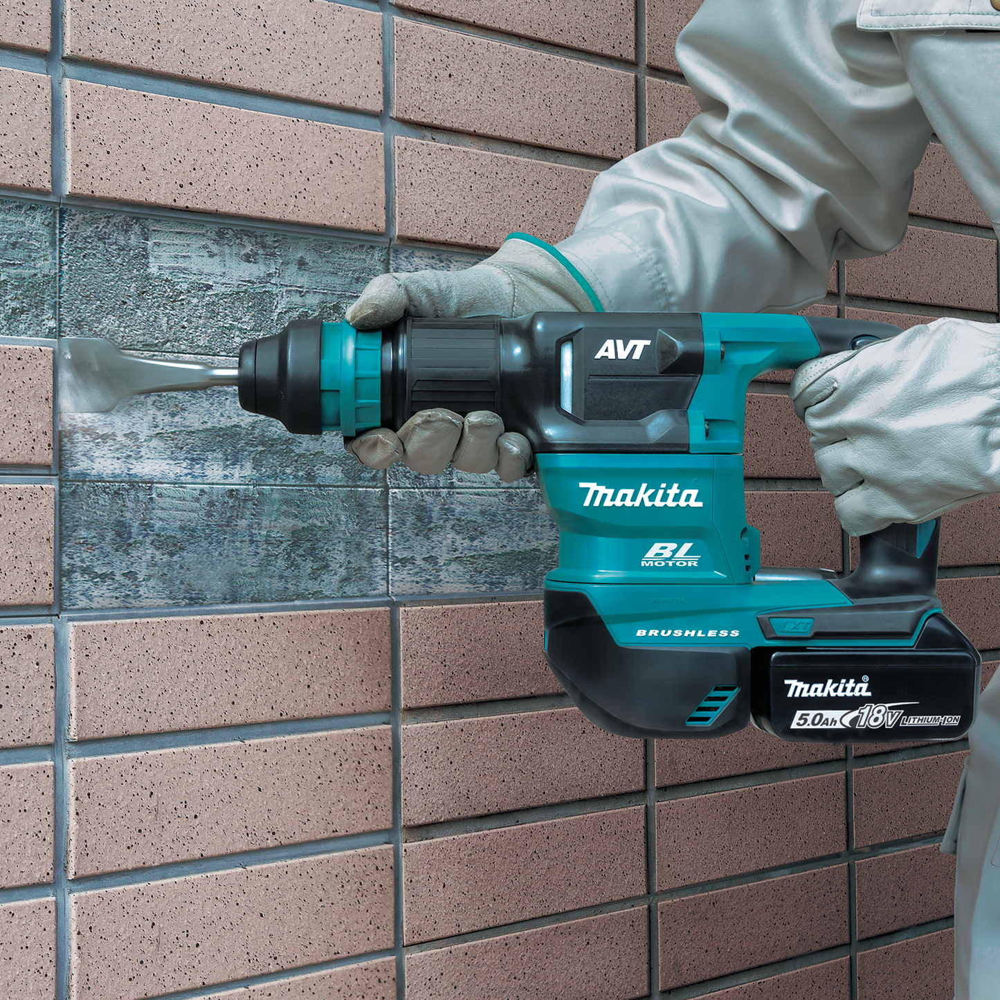 Makita XKH01TJ 18V LXT® Lithium‑Ion Brushless Cordless SDS‑PLUS AVT® Power Scraper Kit (5.0Ah)
