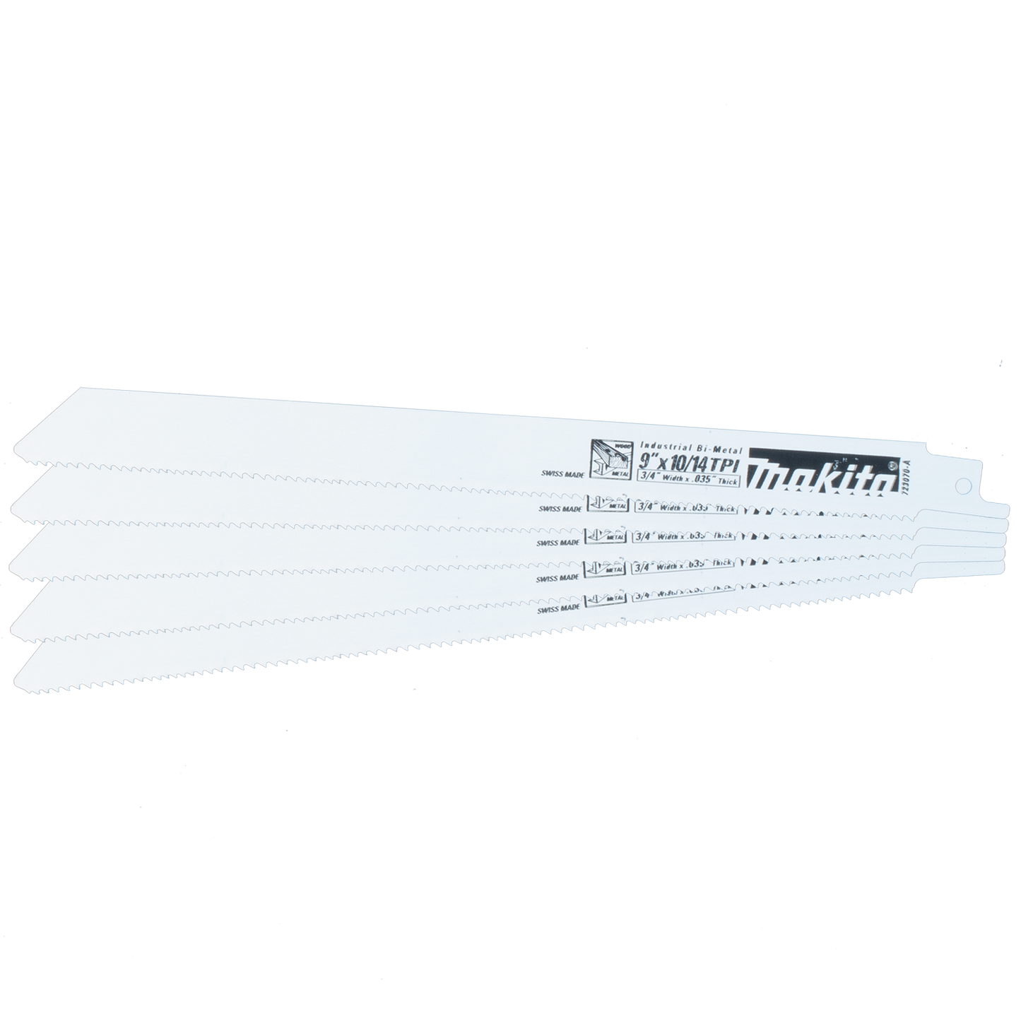 Makita 723070-A-5 9" All‑Purpose Recipro Saw Blade, 10/14TPI, 5/pk