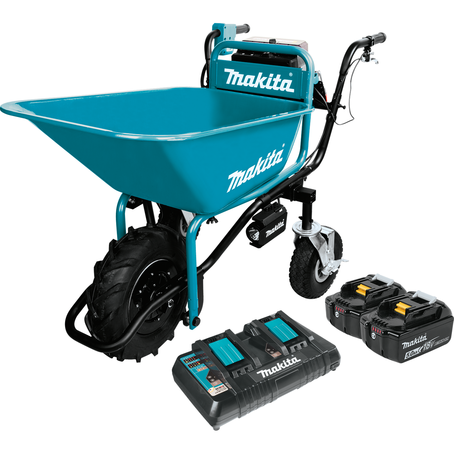 Makita XUC01PTX1 18V X2 LXT® Brushless Cordless Power‑Assisted Wheelbarrow Kit (5.0Ah)