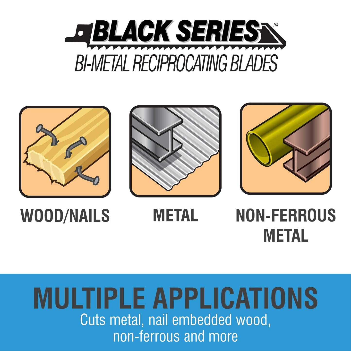 Spyder 200308 Spyder Bi-Metal Wood/Metal Cutting Demolition Reciprocating Saw Blade (14-Pack)