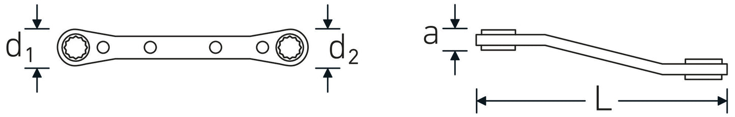 Stahlwille 41553234 26A 1/2 X 9/16 RATSCHENRINGSCHLUESSEL Ratchet Ring Wrench