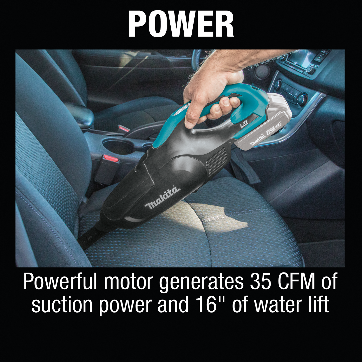 Makita XLC01ZB 18V LXT® Lithium‑ion Cordless Vacuum, Tool Only