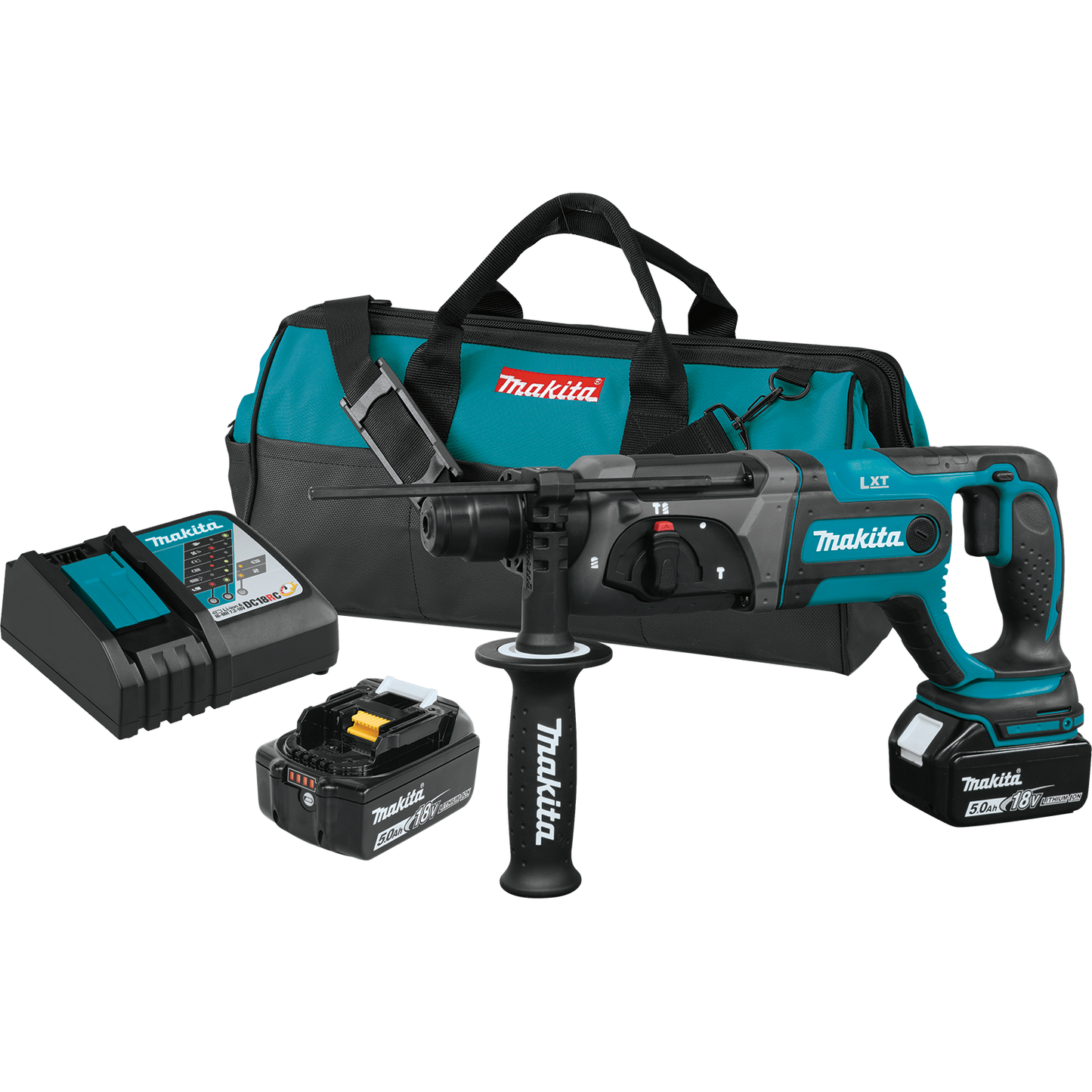Makita XRH04T 18V LXT® Lithium‑Ion Cordless 7/8" SDS‑PLUS Rotary Hammer Kit, (5.0Ah)