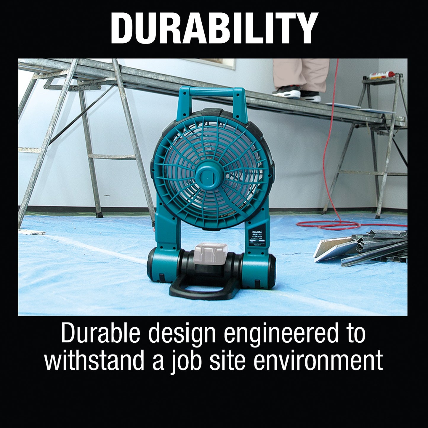 Makita DCF201Z 18V LXT® Lithium‑Ion Cordless/Corded 9" Fan, Tool Only