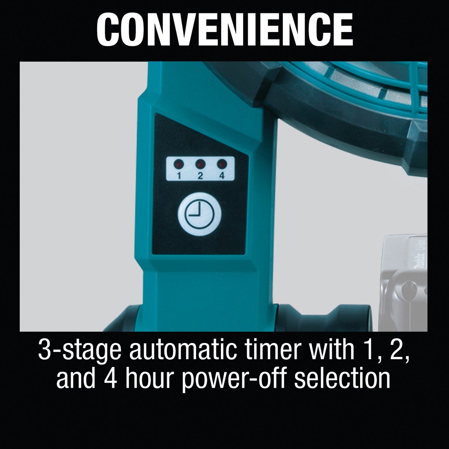 Makita DCF201Z 18V LXT® Lithium‑Ion Cordless/Corded 9" Fan, Tool Only