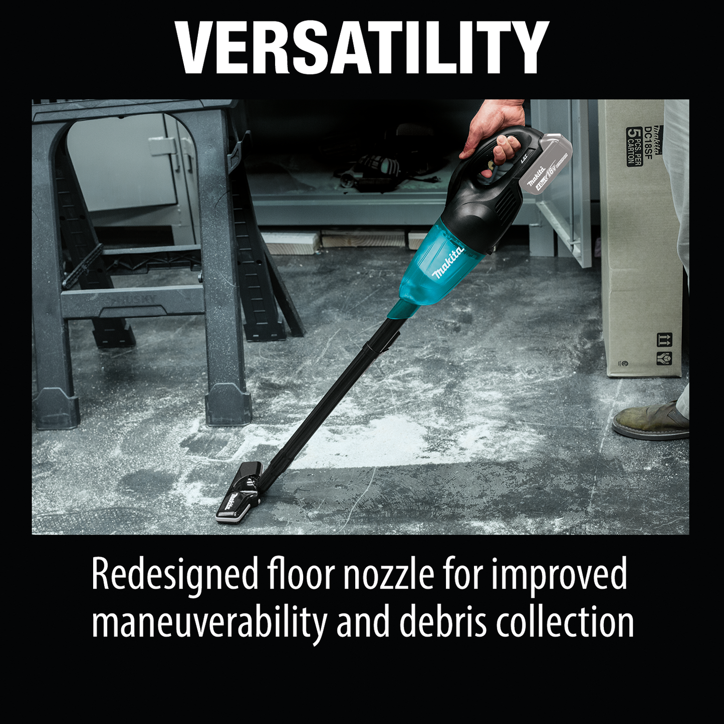 Makita XLC02ZB 18V LXT® Lithium‑ion Compact Cordless Vacuum, Tool Only