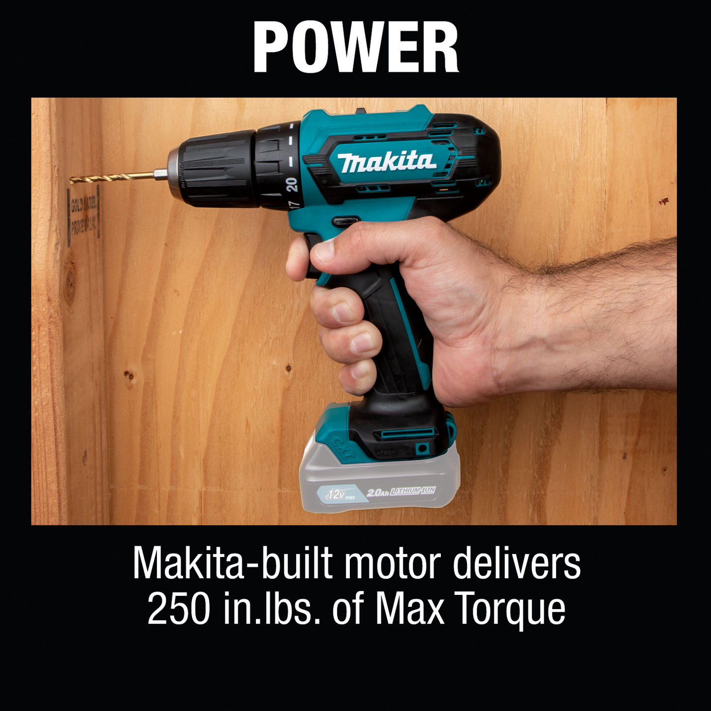 Makita FD09Z 12V max CXT® Lithium‑Ion Cordless 3/8" Driver‑Drill, Tool Only