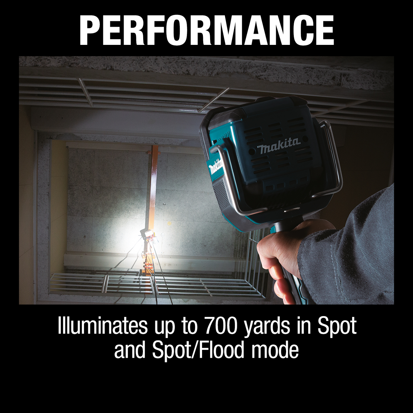 Makita DML812 18V LXT® Lithium‑Ion Cordless L.E.D. Flashlight / Spotlight, Light Only