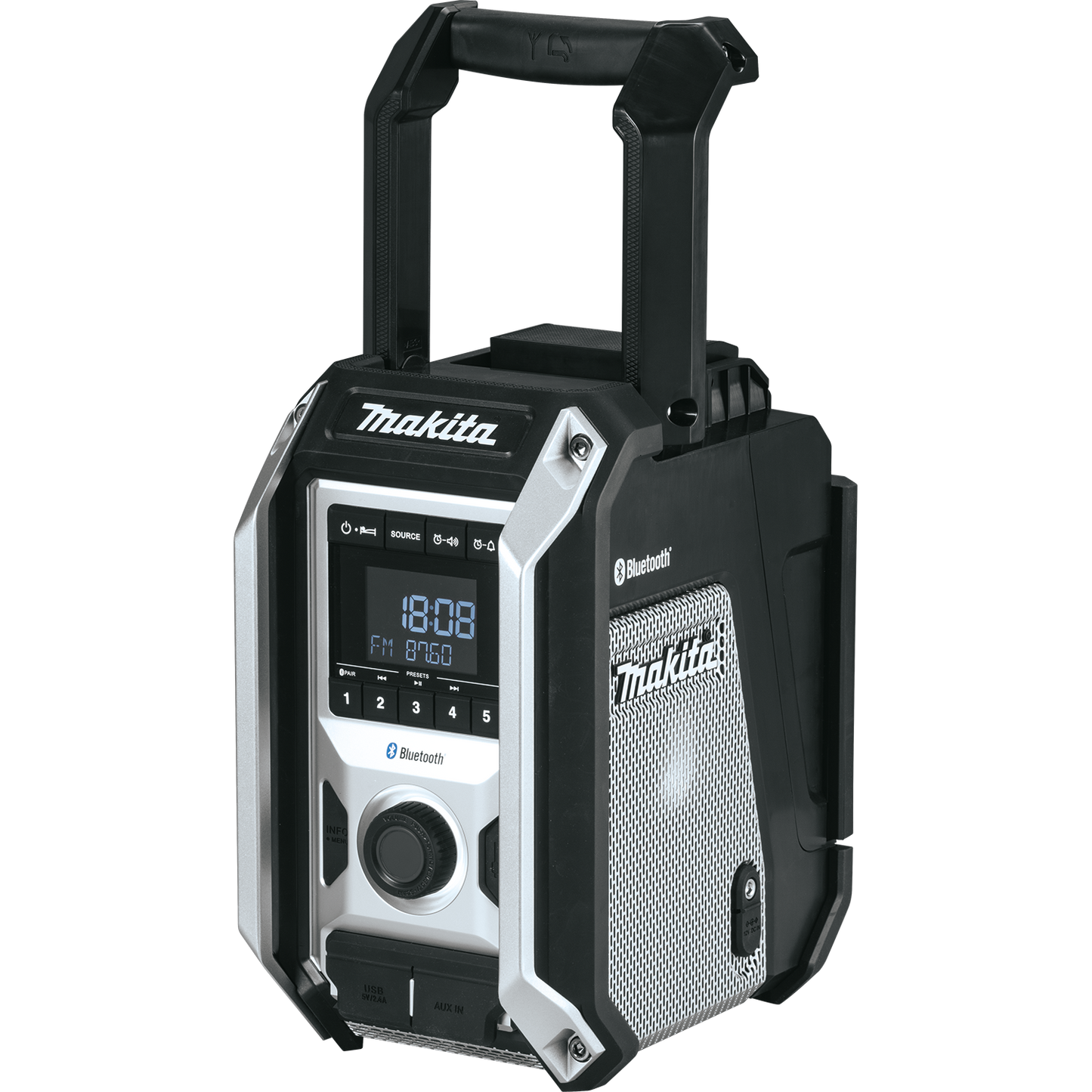 Makita XRM09B 18V LXT® / 12V max CXT® Lithium‑Ion Cordless/Corded Bluetooth® Job Site Radio, Tool Only
