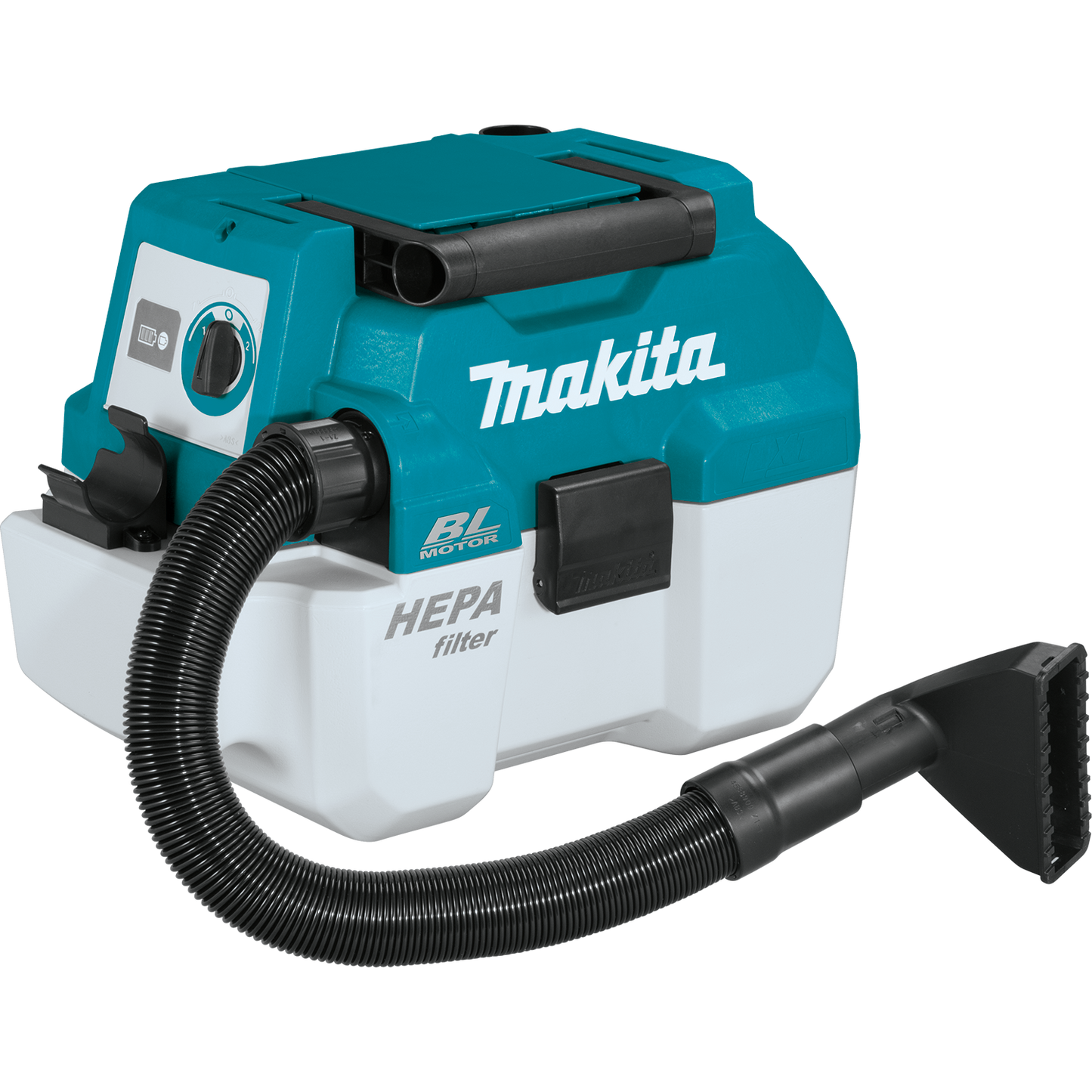 Makita XCV11T 18V LXT® Lithium‑Ion Brushless Cordless 2 Gallon HEPA Filter Portable Wet/Dry Dust Extractor/Vacuum Kit (5.0Ah)