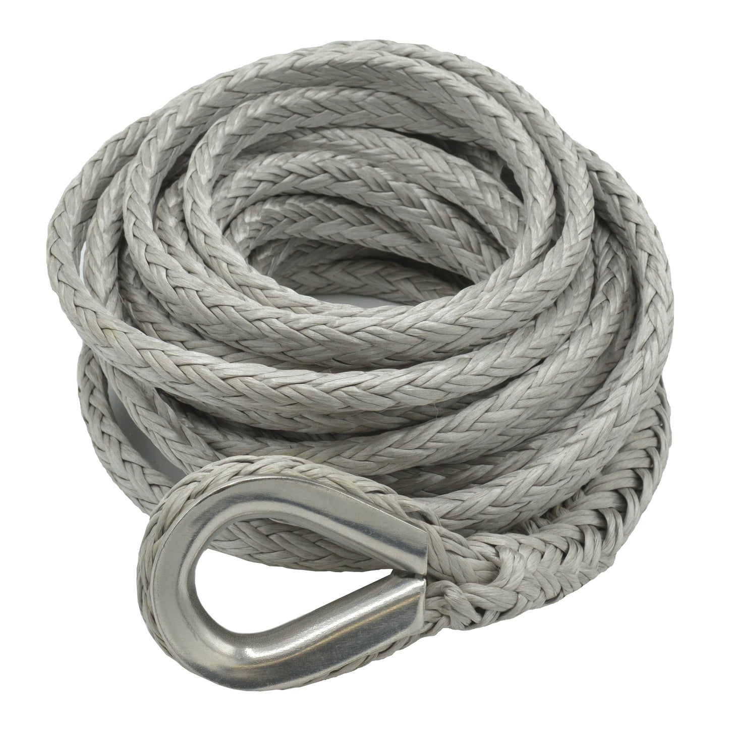 Fusion Tools 25-0500050 1/2" x 50' Nimbus Synthetic Winch Line w/ Stainless Steel Thimble, 10,700 lbs WLL