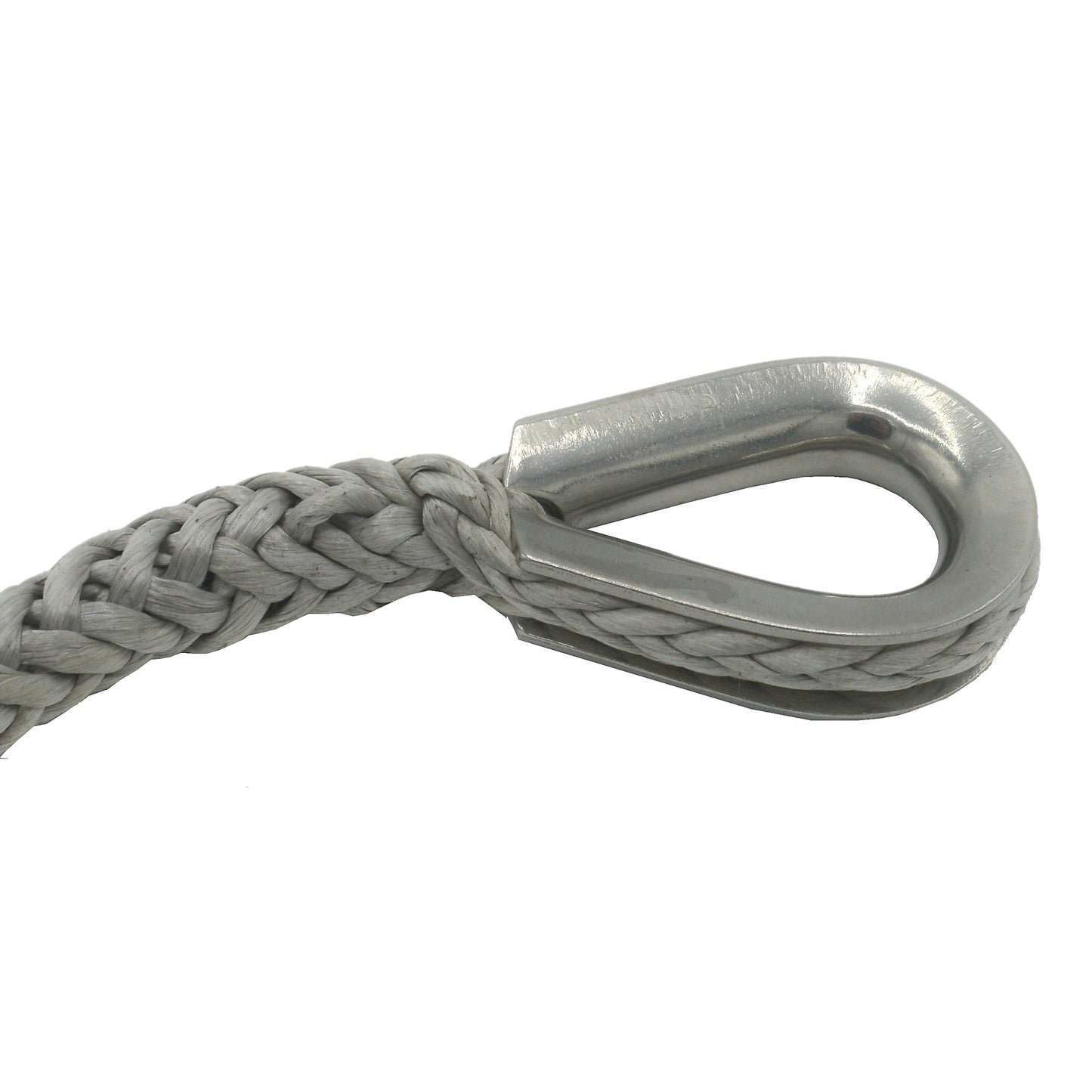 Fusion Tools 27-0375075 3/8" x 75' Nimbus Synthetic Winch Line Extension w/ Stainless Steel Thimble and Kevlar Tail, 6,600 lbs WLL