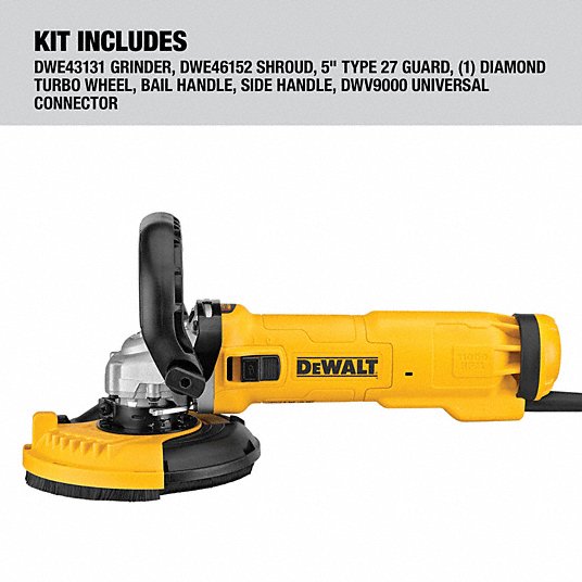Dewalt DWE46155 4-1/2 In - 5 In Surface Grinding Dust Shroud Kit