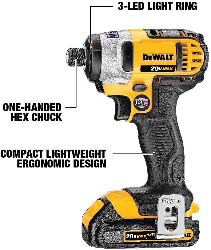 Dewalt DCK280C2 20V Max Li-Ion Compact Drill & Impact Combo Kit