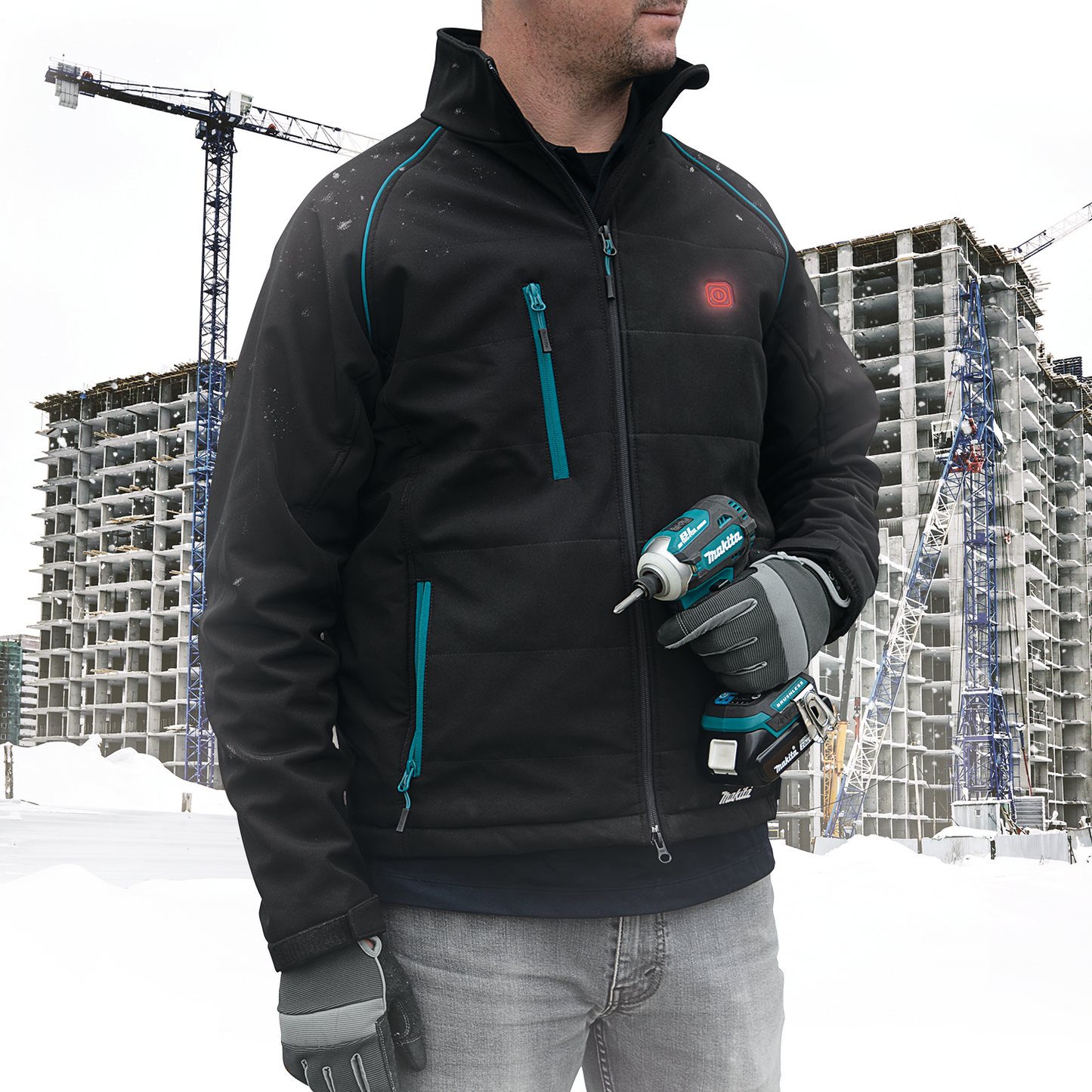 Makita DCJ205ZM 18V LXT® Lithium‑Ion Cordless Heated Jacket, Jacket Only (Black, M)