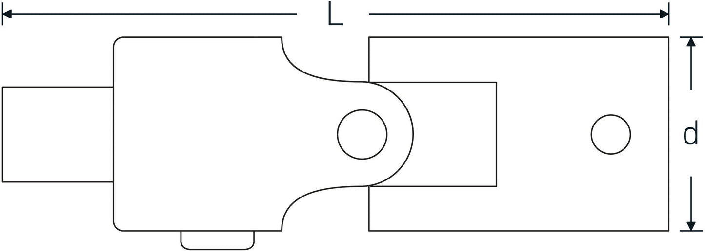 Stahlwille 11021000 407QR Kardangelenk 1/4 Zoll mit Quick-Release Quickrelease Universal Joint