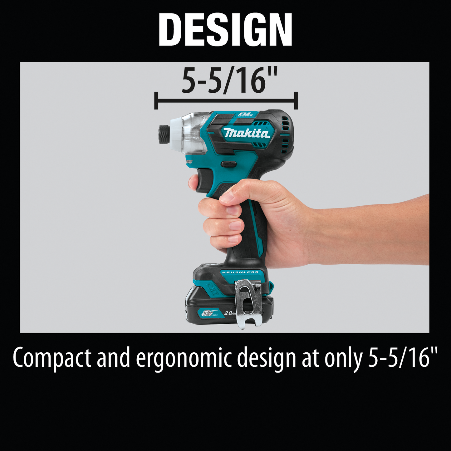 Makita DT04R1 12V max CXT® Lithium‑Ion Brushless Cordless Impact Driver Kit (2.0Ah)