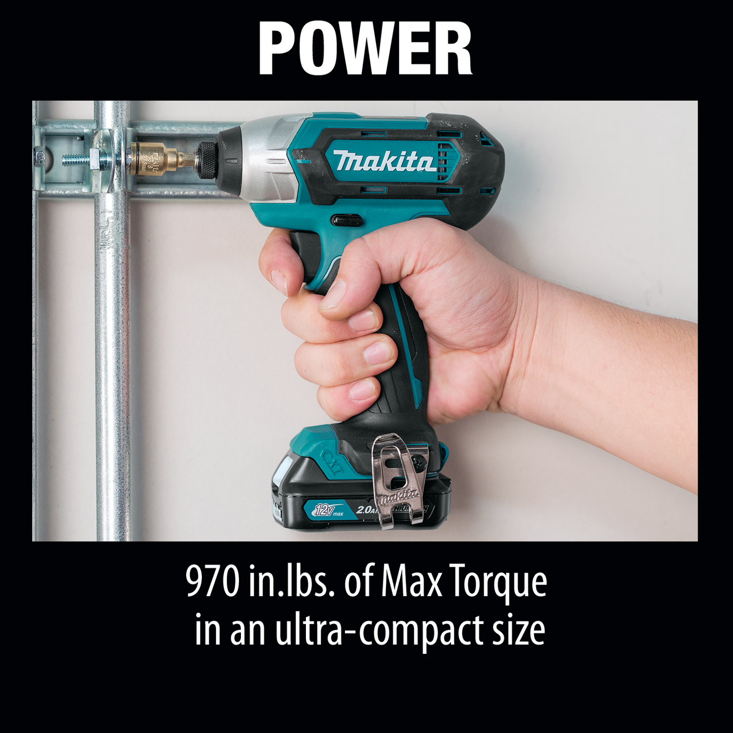 Makita DT03R1 12V max CXT® Lithium‑Ion Cordless Impact Driver Kit (2.0Ah)