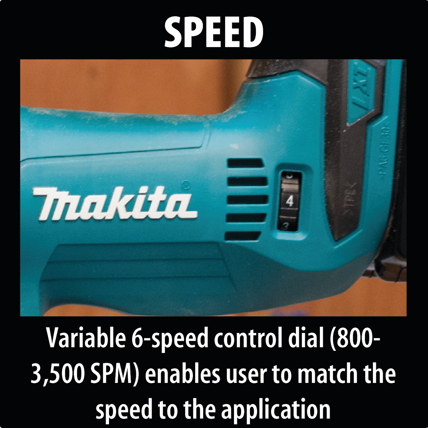 Makita XVJ02Z 18V LXT® Lithium‑Ion Brushless Cordless Jig Saw, Tool Only