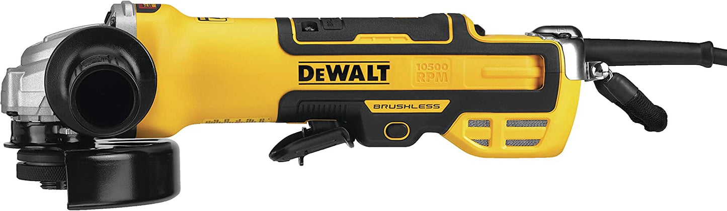 Dewalt DWE43214NVS 5 In. Brushless Paddle Switch Small Angle Grinder With Kickback Brake, No-Lock, Variable Speed