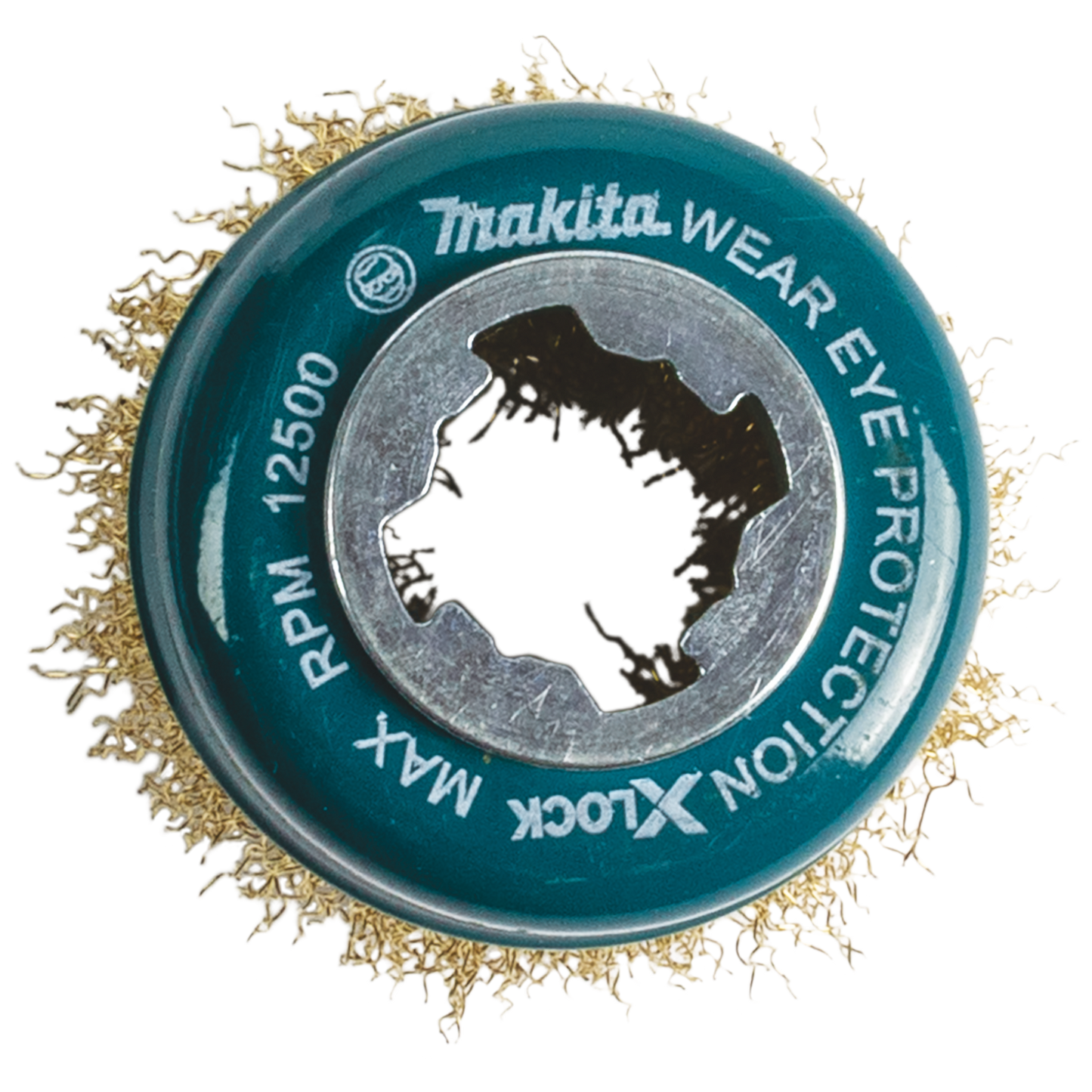 Makita D-72671 X‑LOCK 3" Brass Coated Carbon Steel Crimped Wire Cup Brush