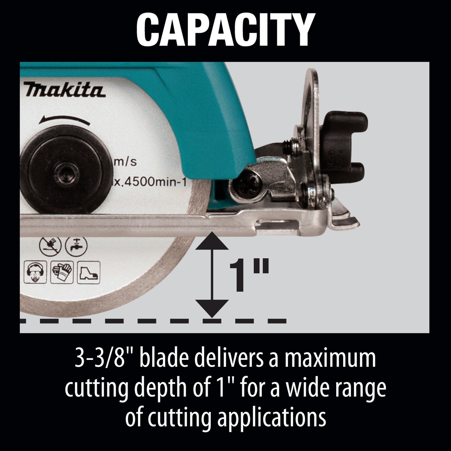 Makita CC02Z 12V max CXT® Lithium‑Ion Cordless 3‑3/8" Tile/Glass Saw, Tool Only