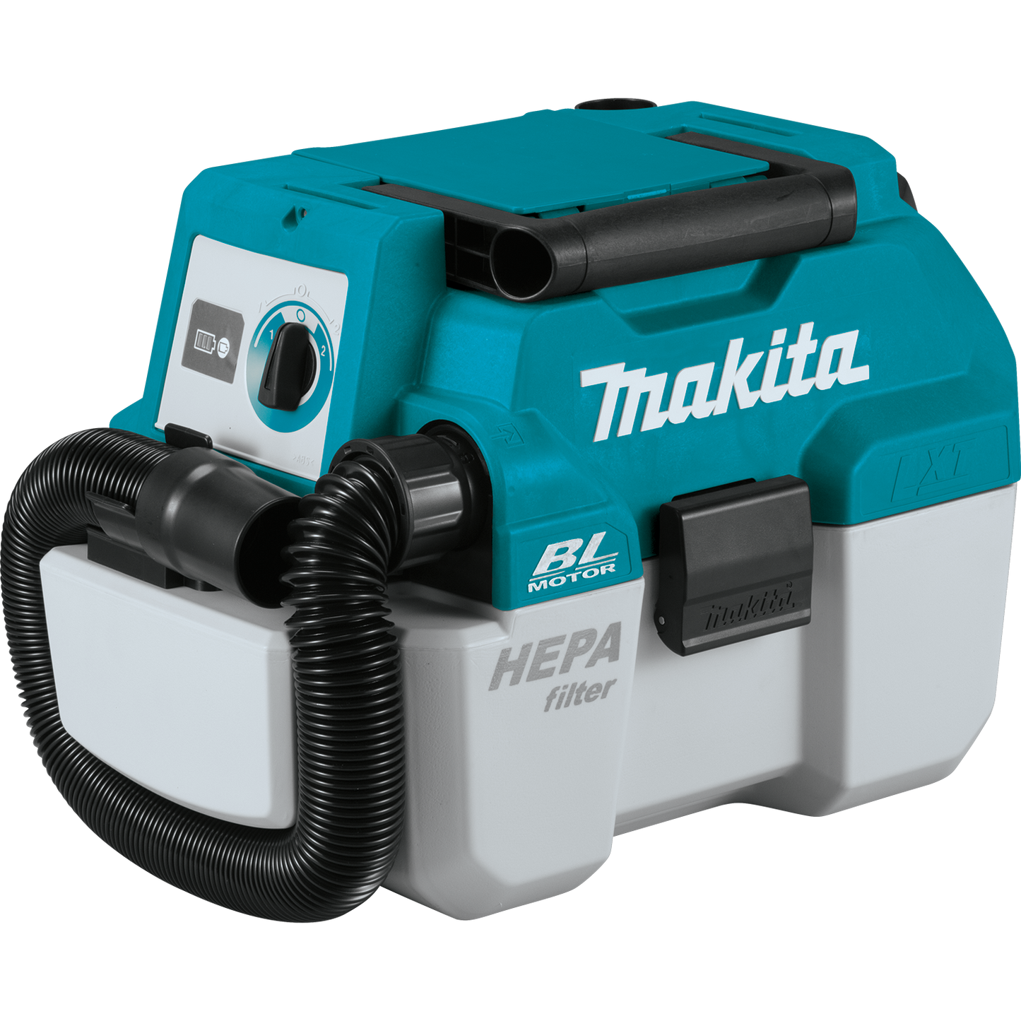Makita XCV11T 18V LXT® Lithium‑Ion Brushless Cordless 2 Gallon HEPA Filter Portable Wet/Dry Dust Extractor/Vacuum Kit (5.0Ah)