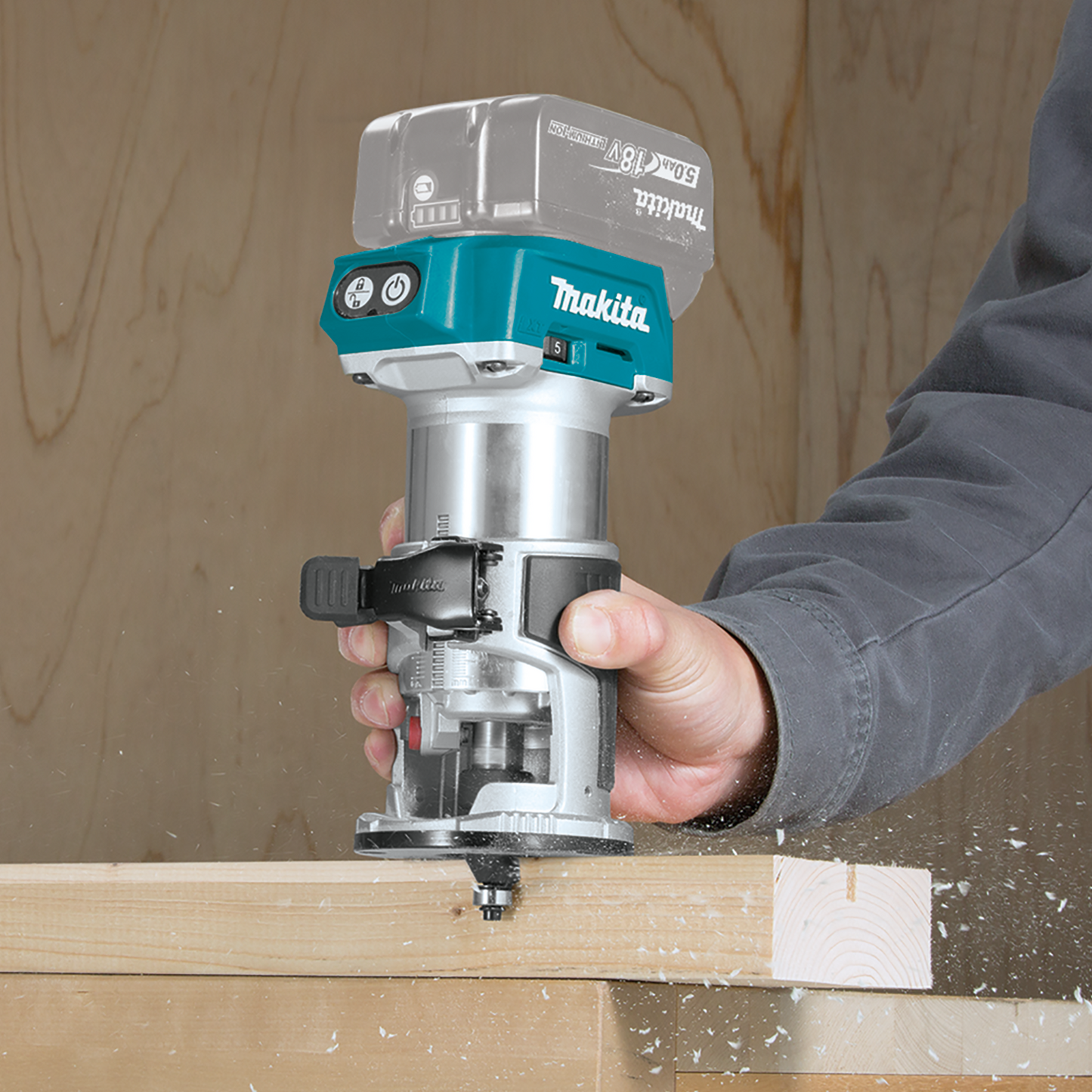 Makita XTR01Z 18V LXT® Lithium‑Ion Brushless Cordless Compact Router, Tool Only