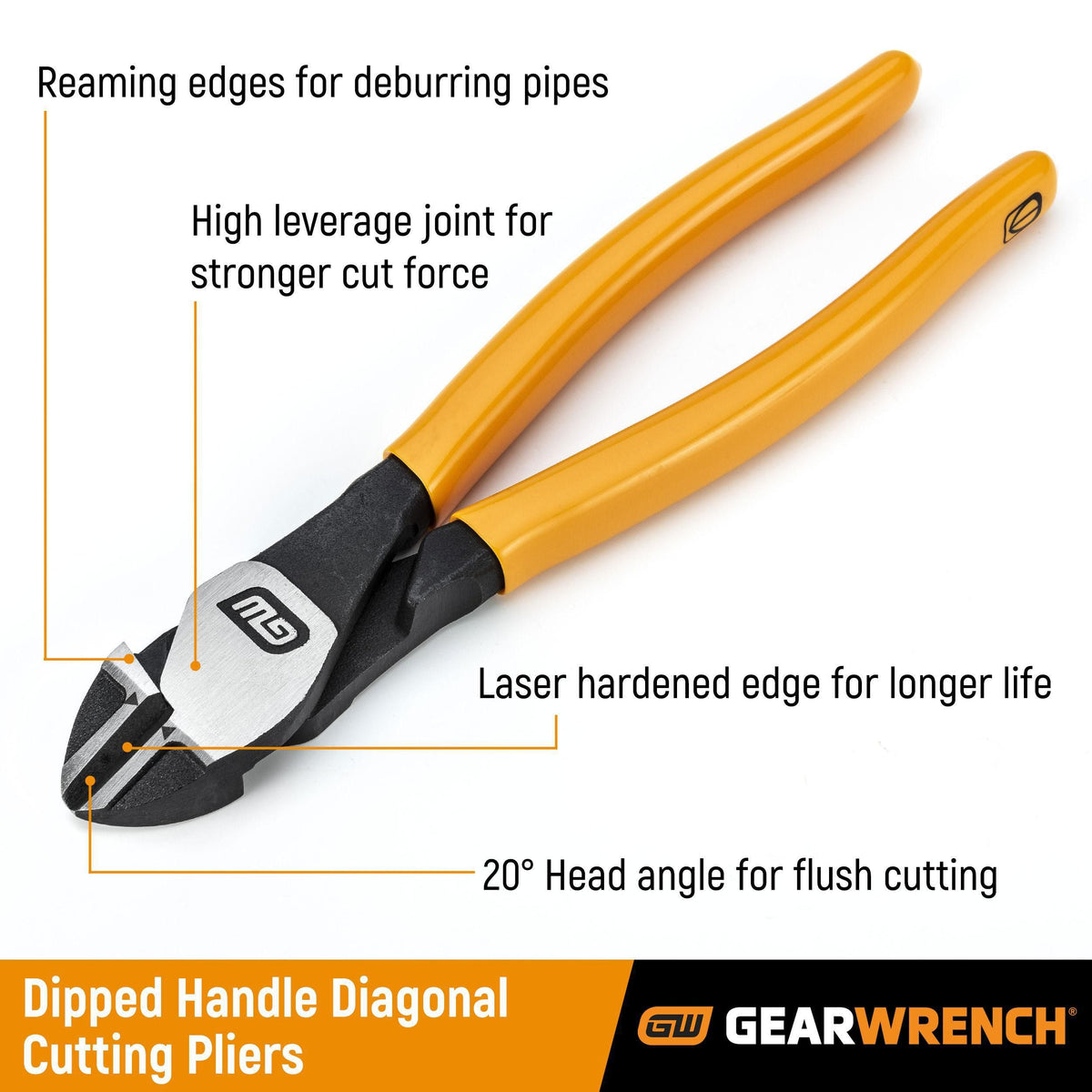 Gearwrench 82178 6" PITBULL Diagonal Cutting Plier Dipped Handle