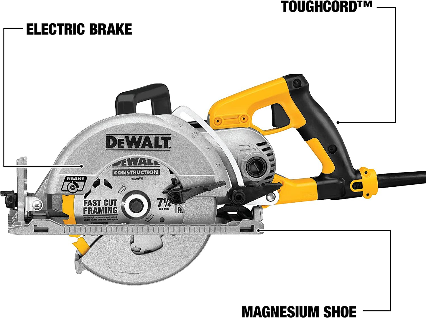 Dewalt DWS535B 7-1/4" (184Mm) Worm Drive Circular Saw With Electric Brake