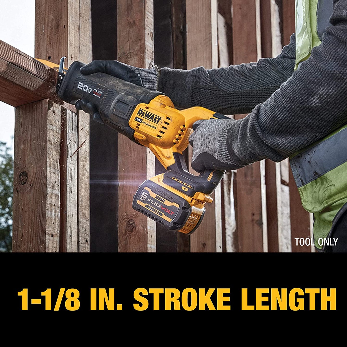 Dewalt DCS386B 20V Max* Brushless Cordless Reciprocating Saw With Flexvolt Advantage (Tool Only)
