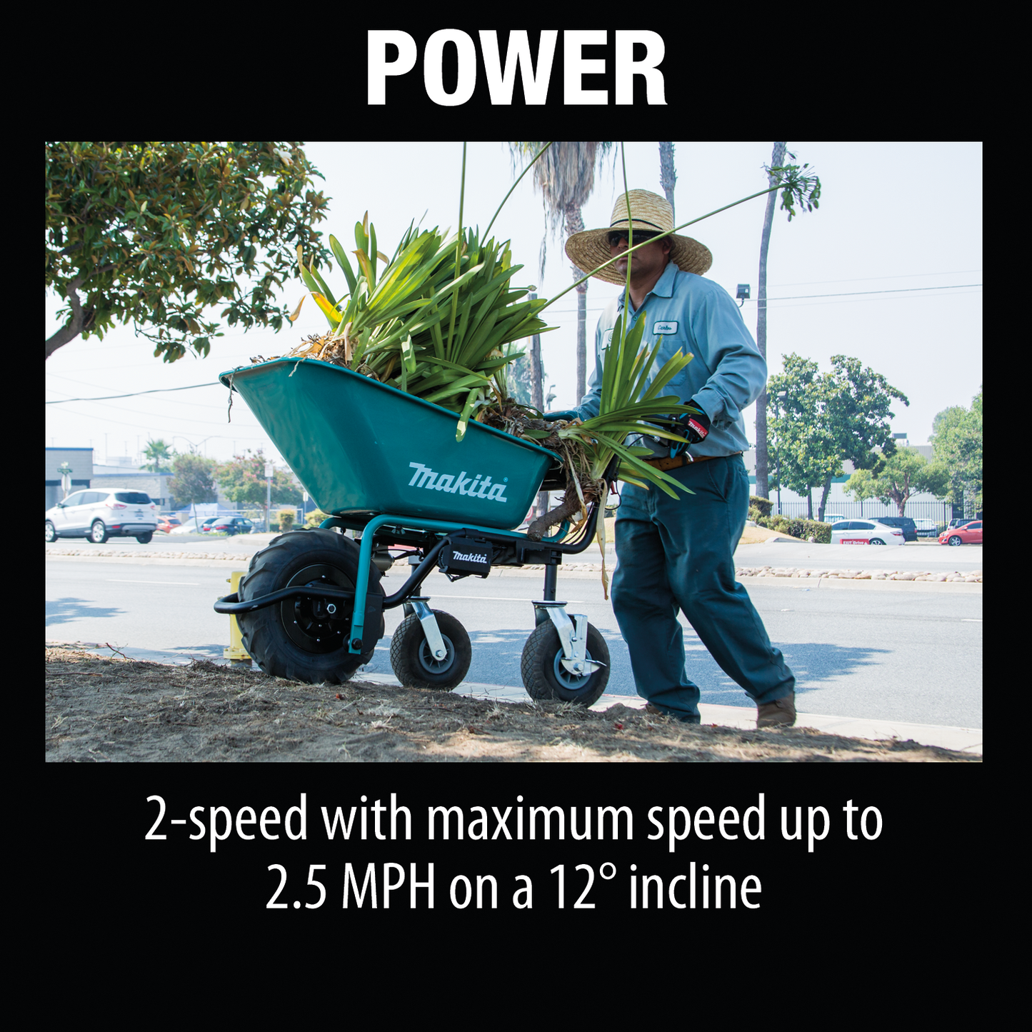 Makita XUC01PTX1 18V X2 LXT® Brushless Cordless Power‑Assisted Wheelbarrow Kit (5.0Ah)