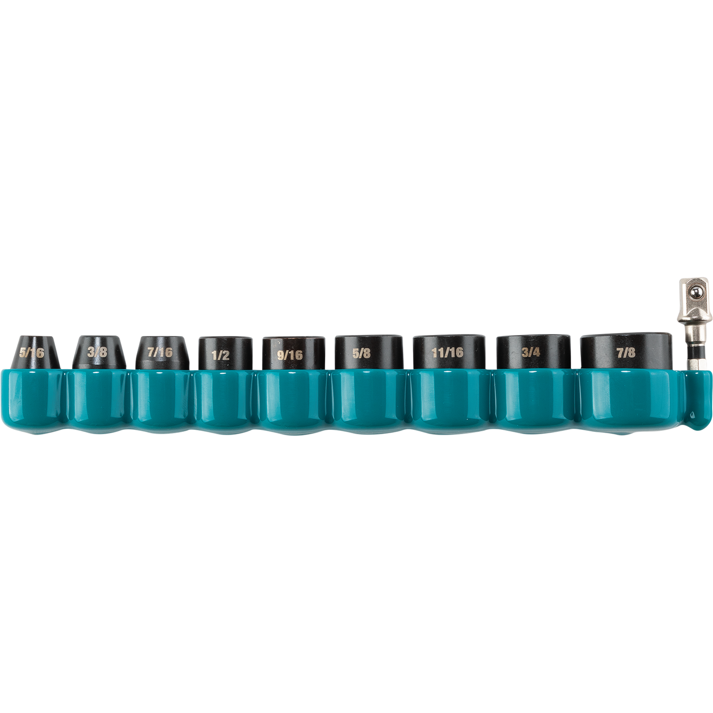 Makita E-01672 Impact XPS® 10 Pc. 3/8" Drive 6‑Point SAE Impact Socket Set w/ Standard Socket Adapter