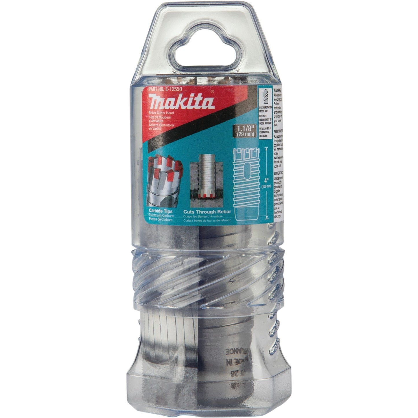 Makita E-12550 1‑1/8" x 4" Rebar Cutter Drill Bit (Head Only)