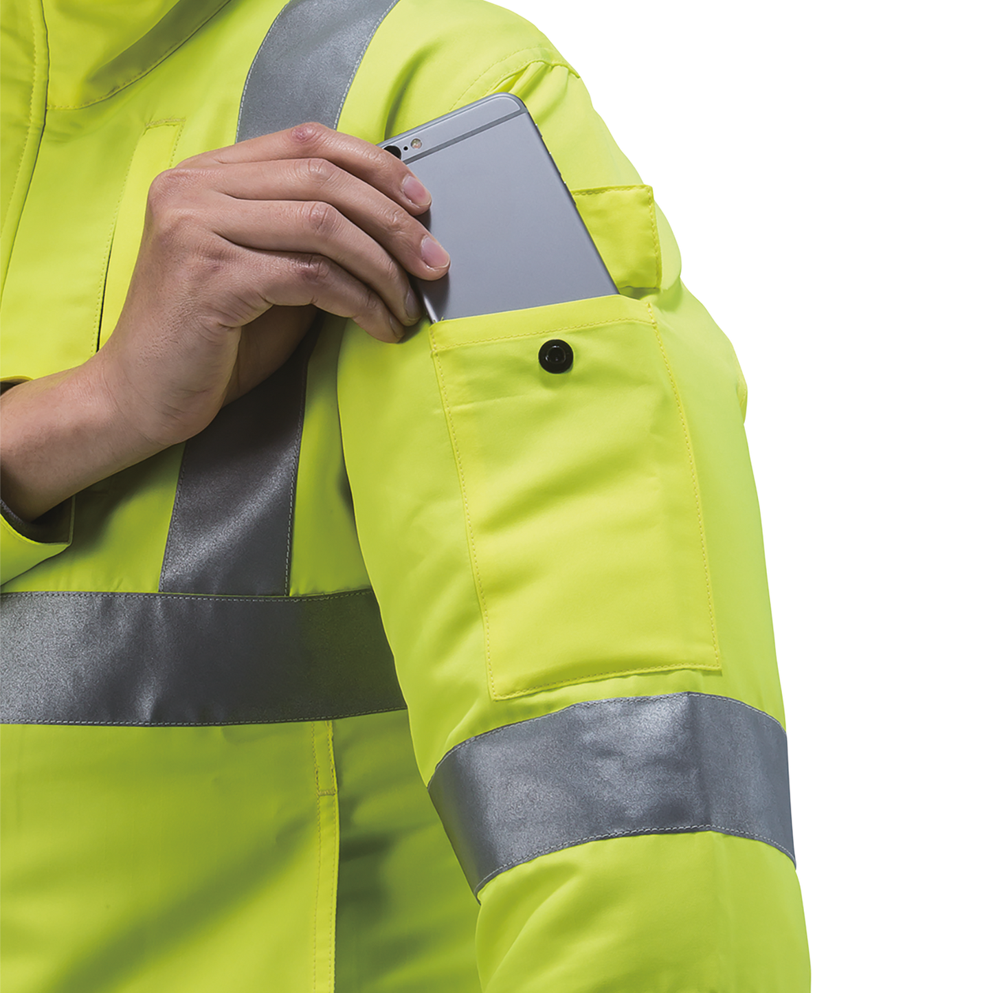 Makita DFJ214ZL 18V LXT® Lithium‑Ion Cordless High Visibility Fan Jacket, Jacket Only (L)