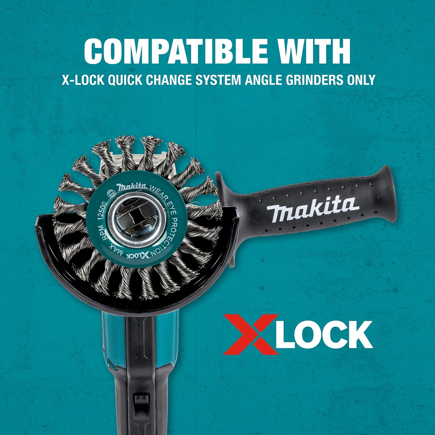 Makita D-72609 X‑LOCK 4‑1/2" Stainless Steel Stringer Bead Twist Wire Wheel