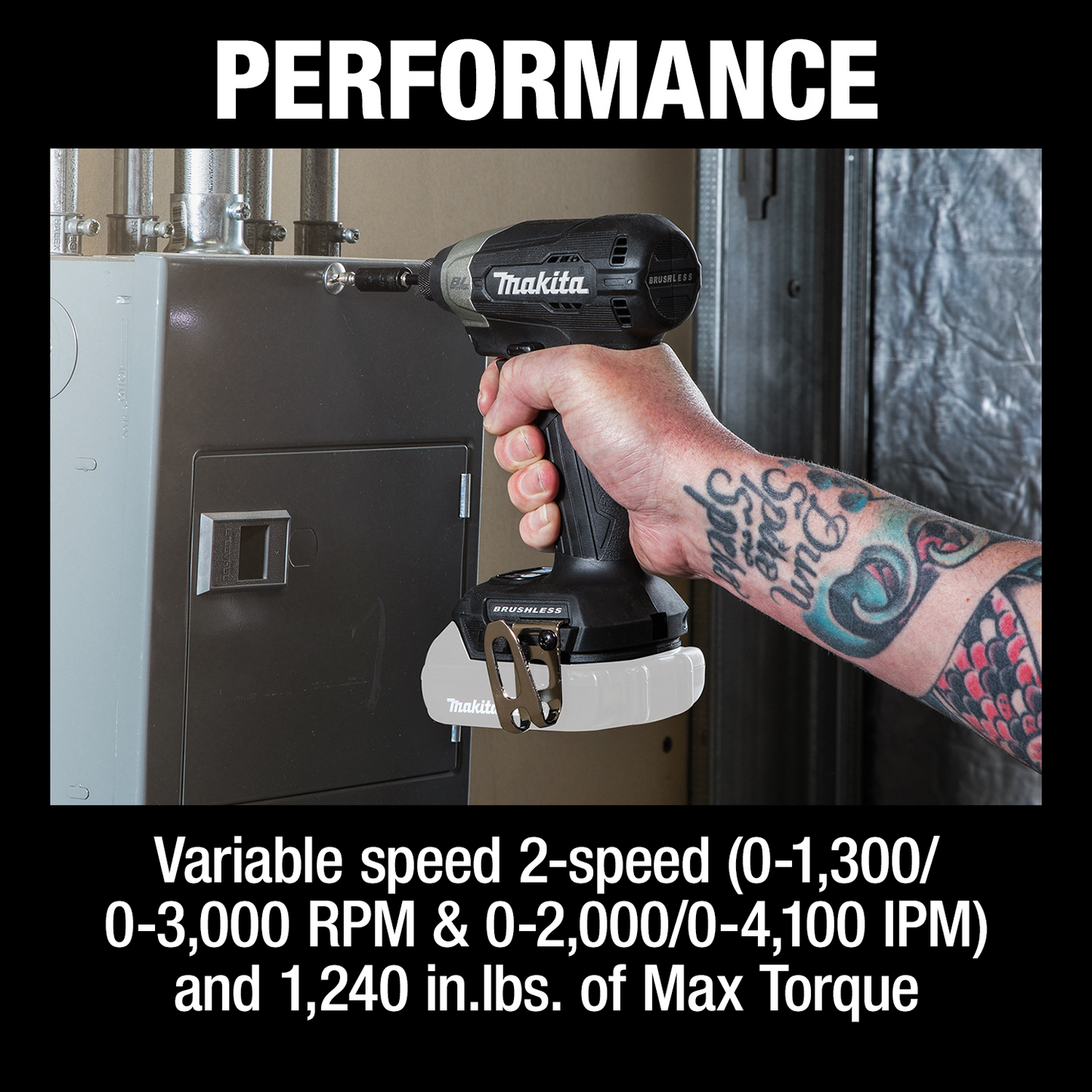 Makita XDT18ZB 18V LXT® Lithium‑Ion Sub‑Compact Brushless Cordless Impact Driver, Tool Only