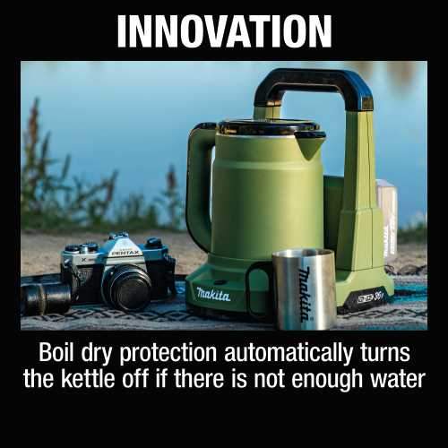 Makita ADTK01Z Outdoor Adventure™ 36V (18V X2) LXT® Hot Water Kettle, Tool Only