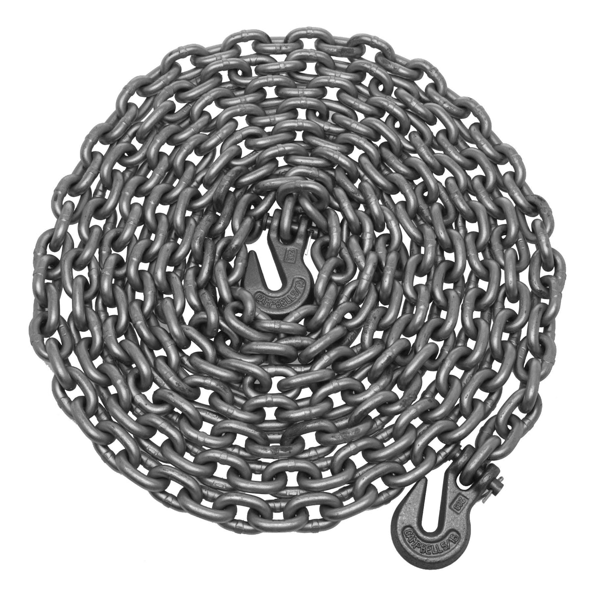 Campbell T0513578 5/16" x 20' Tow Chain, w/ Clevis Grab Hooks Each End, 1 per Bag