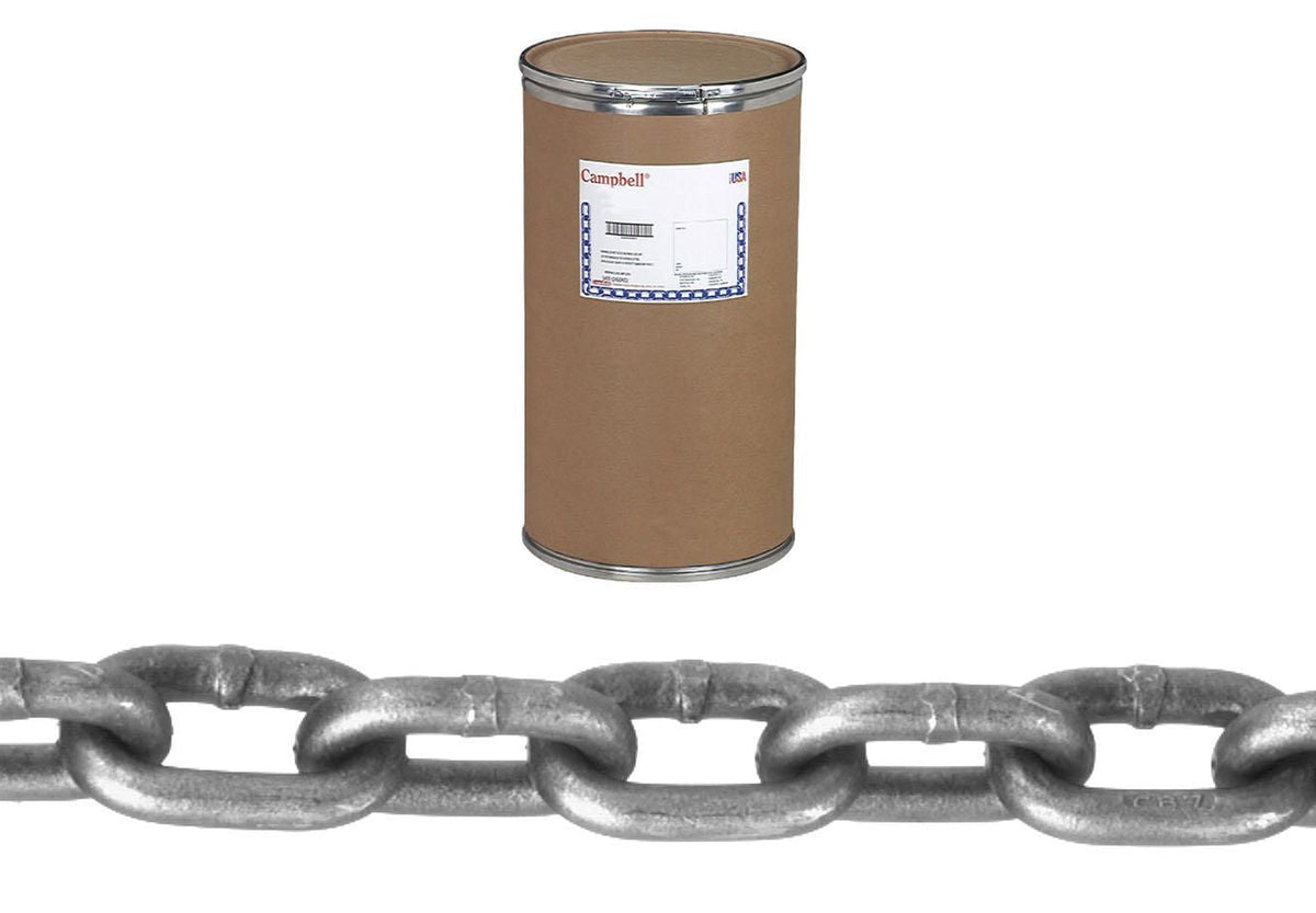 Campbell T0520812 1/2" Beacon 7 Fishing Chain, Bright, 200' per Drum