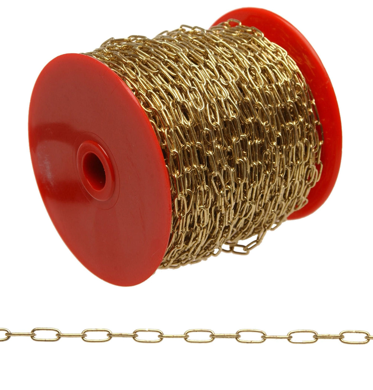 Campbell T0710517 #5 Hobby/Craft Clock Chain, Brass Plated, 82' per Reel