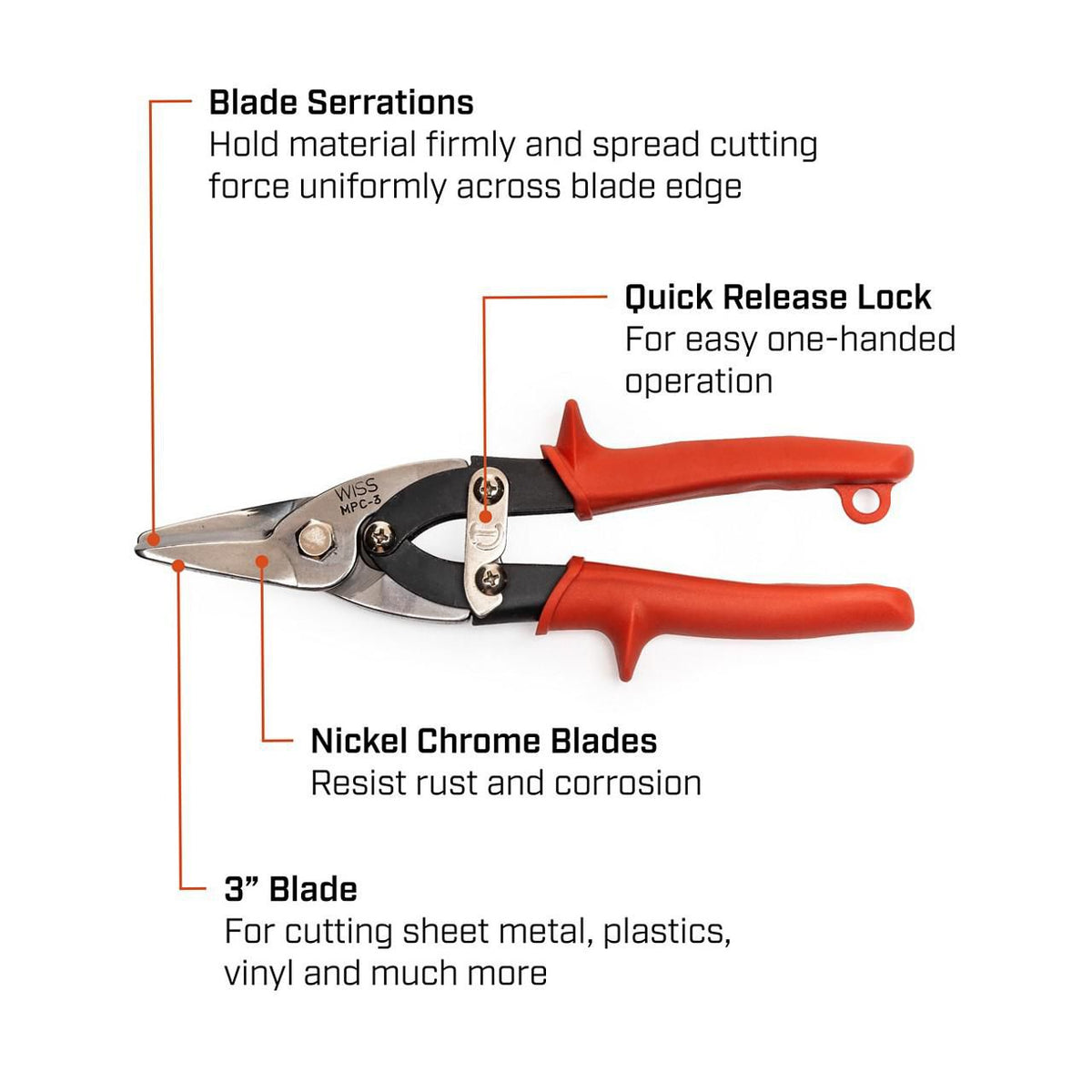 Wiss MPC3N-06 9" Multi-Purpose Snips