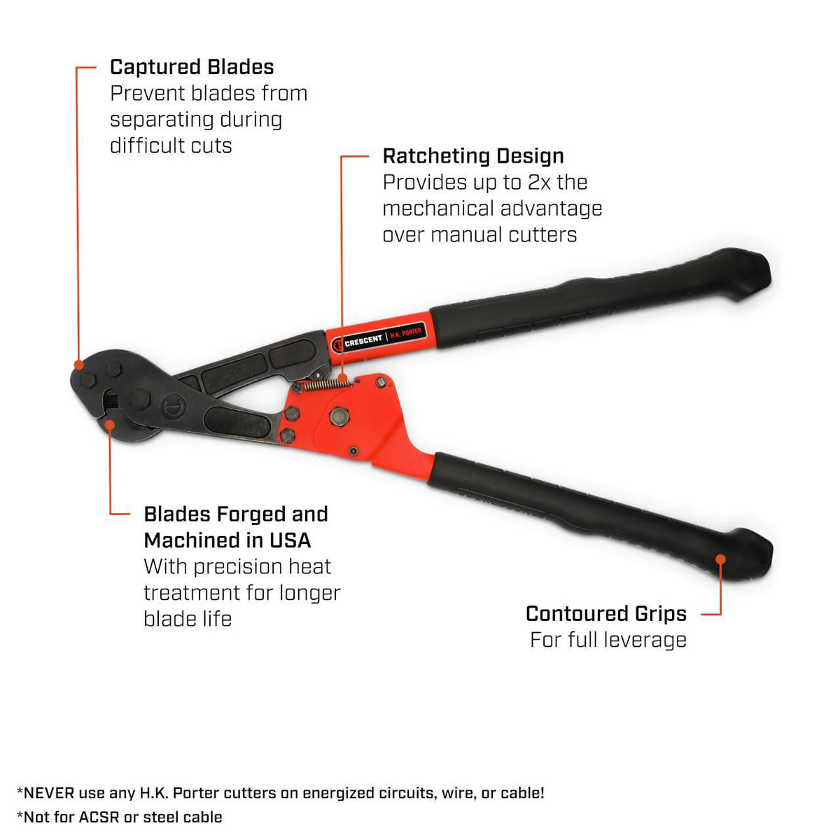 Hk Porter 8690CK Guy Strand Ratchet Cutter