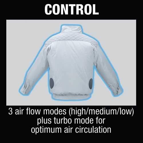 Makita DFJ405ZM 18V LXT® Lithium‑Ion Cordless UV Resistant Fan Jacket, Jacket Only (M)