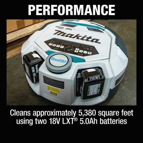 Makita DRC300PT 18V X2 LXT® Brushless Cordless Smart Robotic HEPA Filter Vacuum, Kit (5.0Ah)