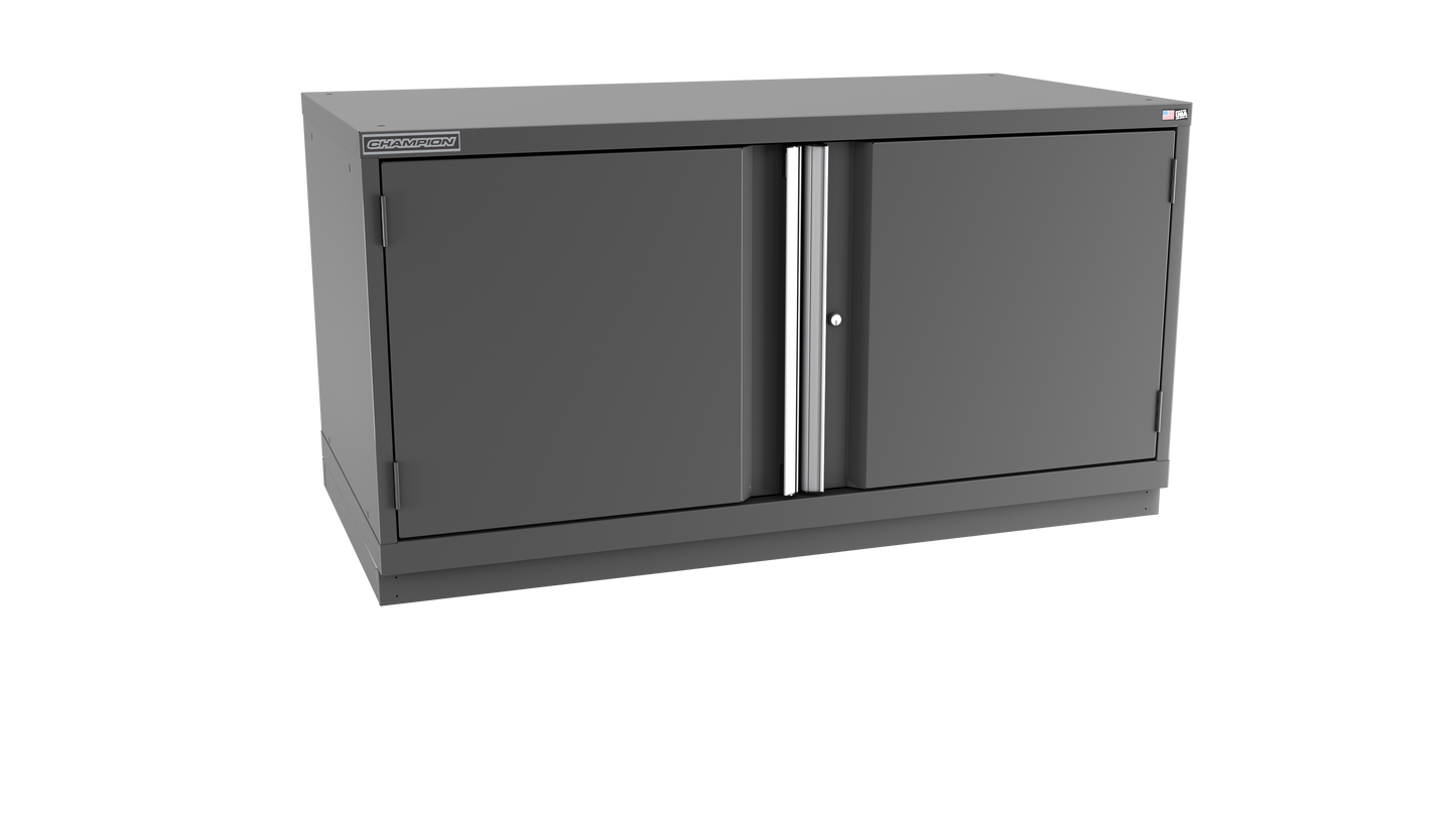 Champion Tool Storage DW1200-2FDIL-FTB-DG 2-Door Standard Depth Modular Cabinet DW1200 | 56-1/2"W x 29-7/8"H x 28-1/2"D, Dark Gray